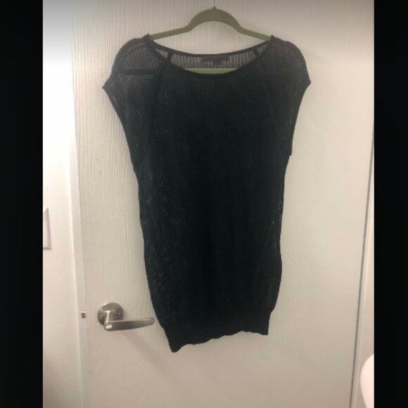 Alexander Wang Mesh Sheer Cap Sleeve Tunic Sz M - Picture 2 of 4